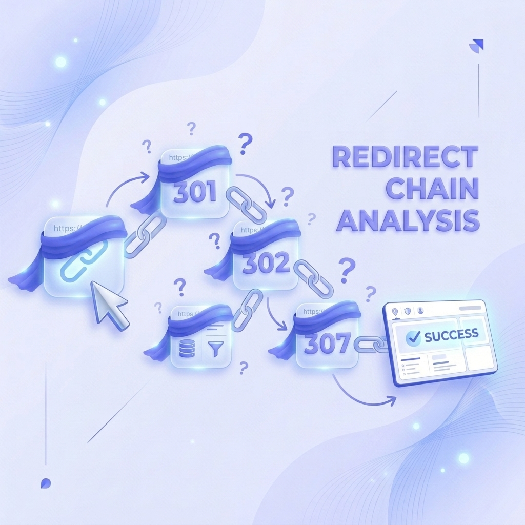 Abstract cover showing a visible chain of redirects from origin to final destination.